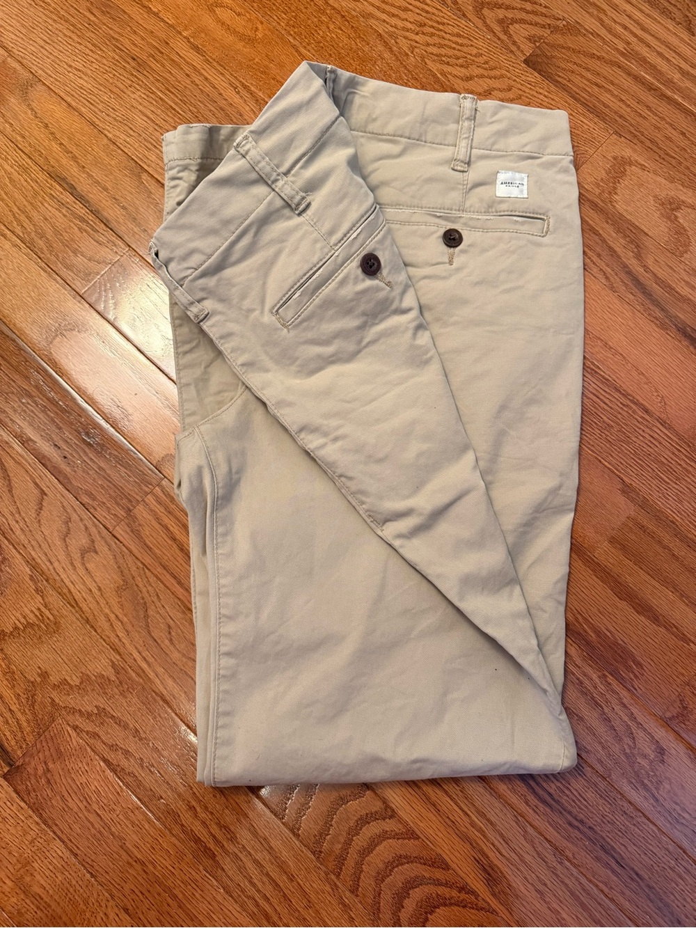 Men's American Eagle Flex Chino Pants in Light Khaki - Classic Casual